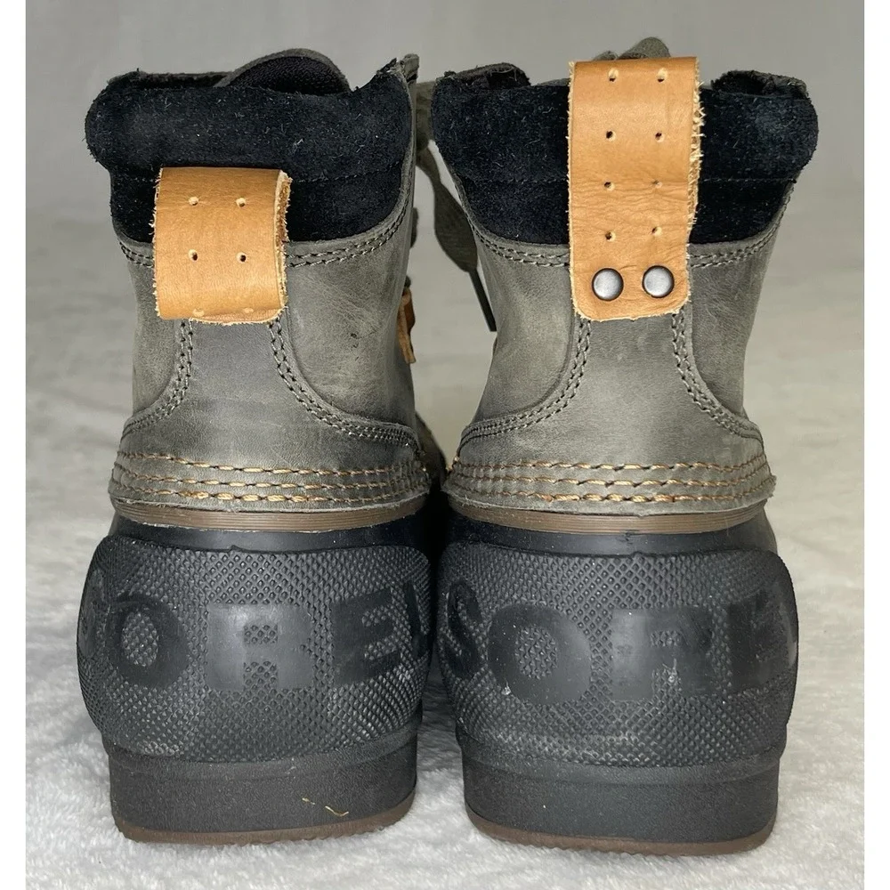 Sorel Men's Size 10 Green Black Ankeny Waterproof Duck Boots NM2101-326